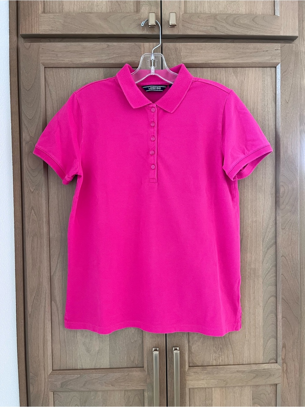 Lands End Pink Polo Shirt